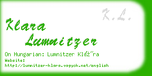 klara lumnitzer business card